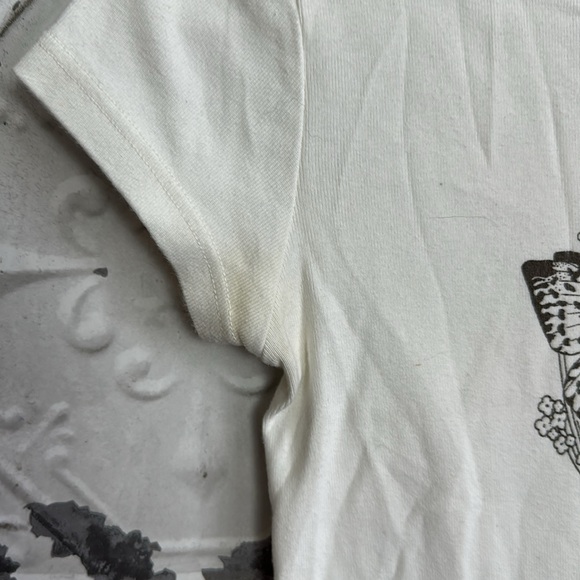 John Galt fairy boho butterfly cropped tee - Picture 2 of 5